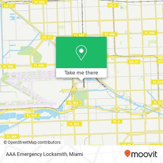 AAA Emergency Locksmith map