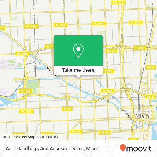 Aclo Handbags And Accessories Inc map
