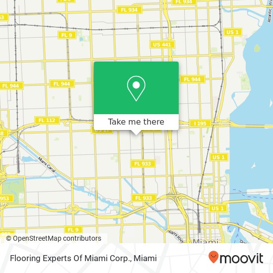 Flooring Experts Of Miami Corp. map