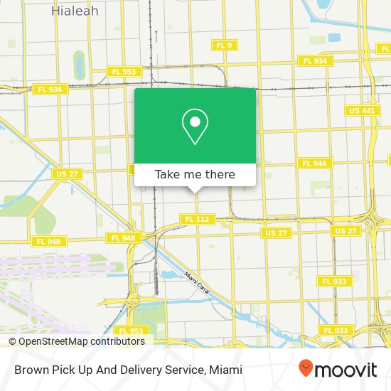 Mapa de Brown Pick Up And Delivery Service