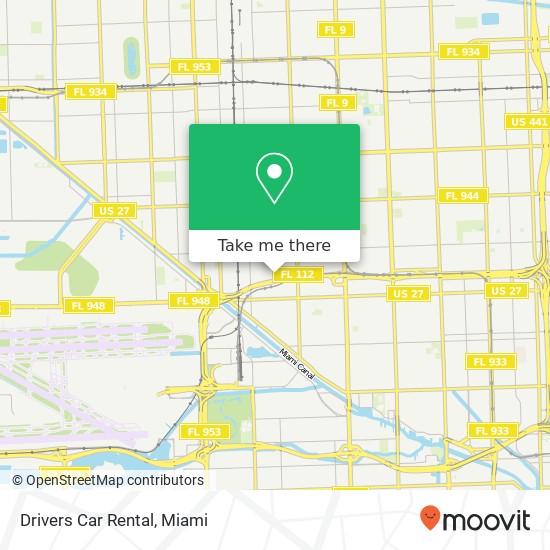 Mapa de Drivers Car Rental