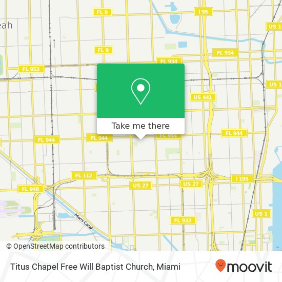 Mapa de Titus Chapel Free Will Baptist Church