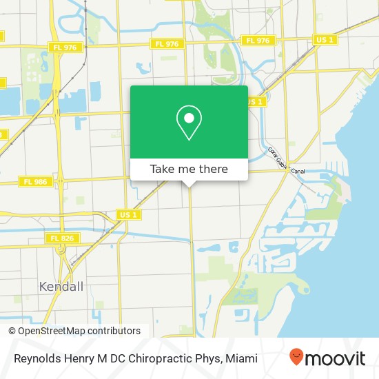 Reynolds Henry M DC Chiropractic Phys map