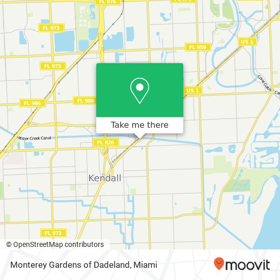 Mapa de Monterey Gardens of Dadeland