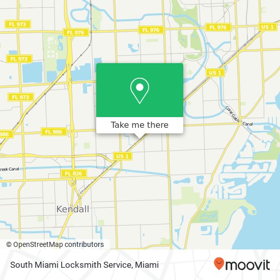 Mapa de South Miami Locksmith Service