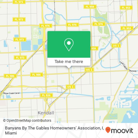 Banyans By The Gables Homeowners' Association, I map