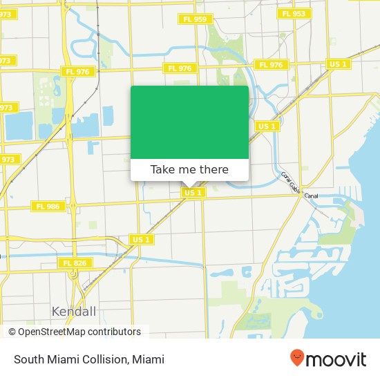 Mapa de South Miami Collision