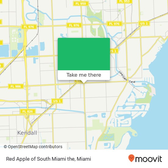 Red Apple of South Miami the map