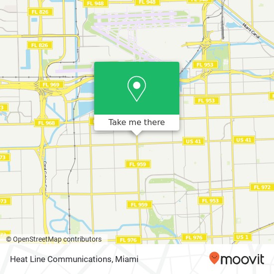 Heat Line Communications map