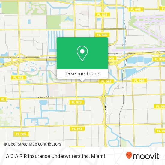 A C A R R Insurance Underwriters Inc map