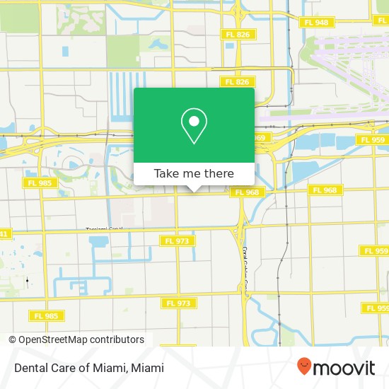 Dental Care of Miami map