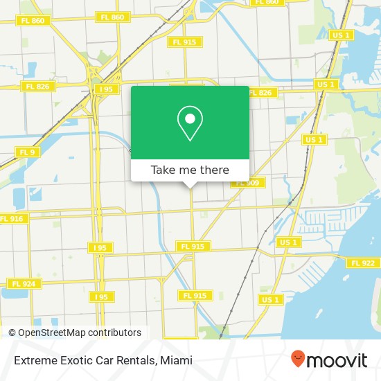 Extreme Exotic Car Rentals map