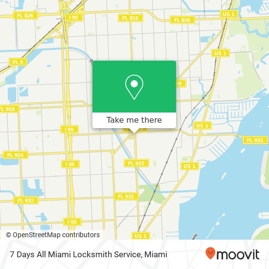 7 Days All Miami Locksmith Service map