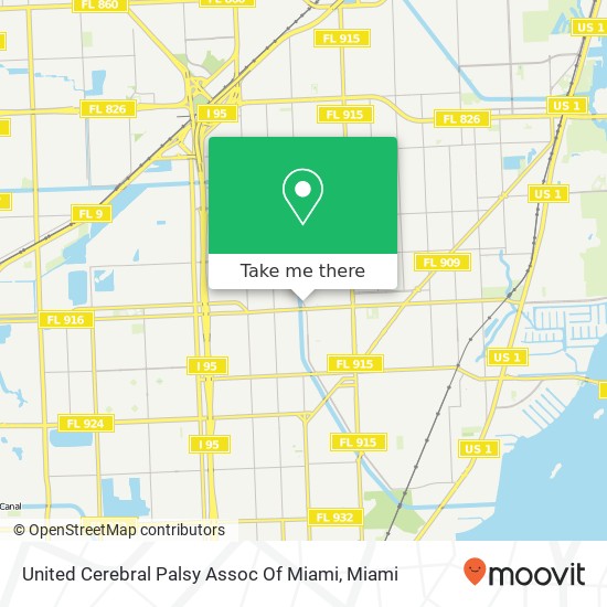 United Cerebral Palsy Assoc Of Miami map