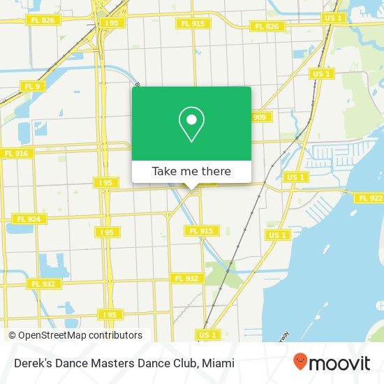 Mapa de Derek's Dance Masters Dance Club