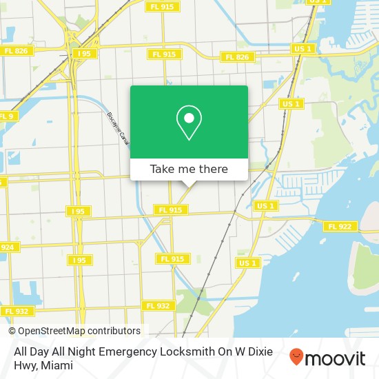 All Day All Night Emergency Locksmith On W Dixie Hwy map