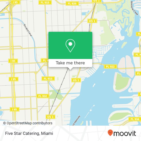 Five Star Catering map