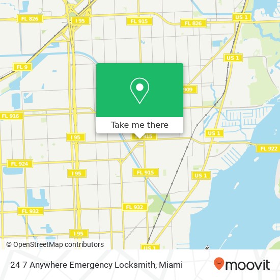 24 7 Anywhere Emergency Locksmith map