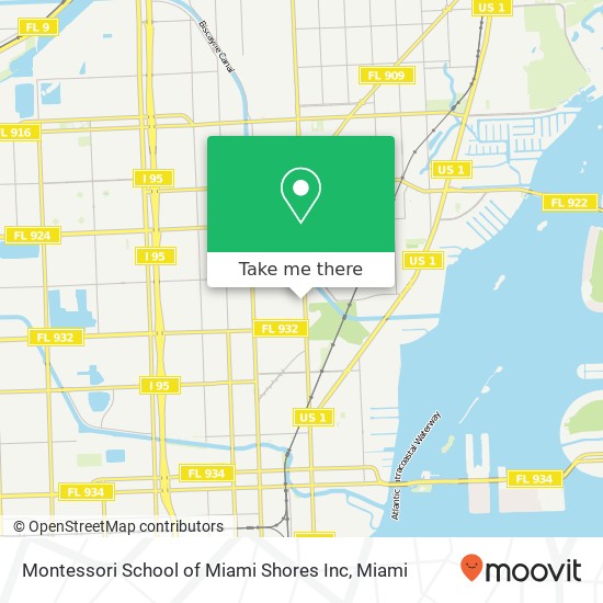 Montessori School of Miami Shores Inc map