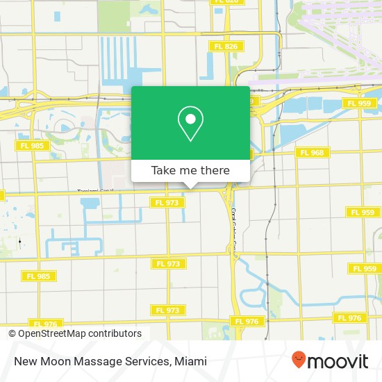 New Moon Massage Services map