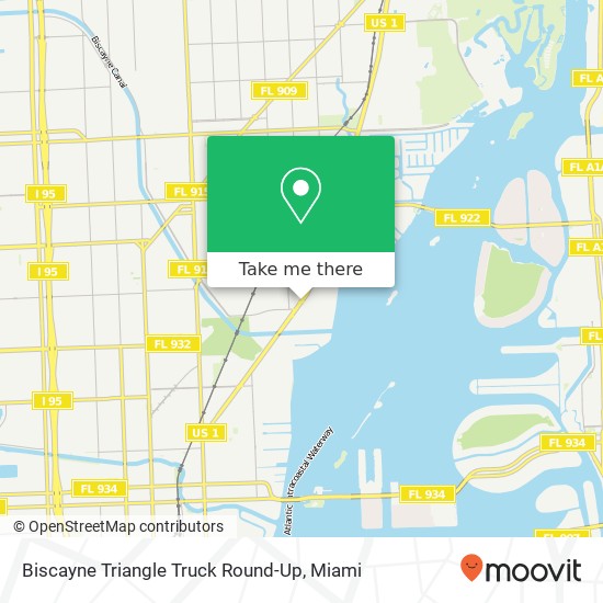 Biscayne Triangle Truck Round-Up map