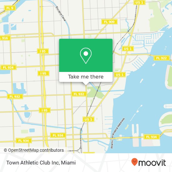Mapa de Town Athletic Club Inc