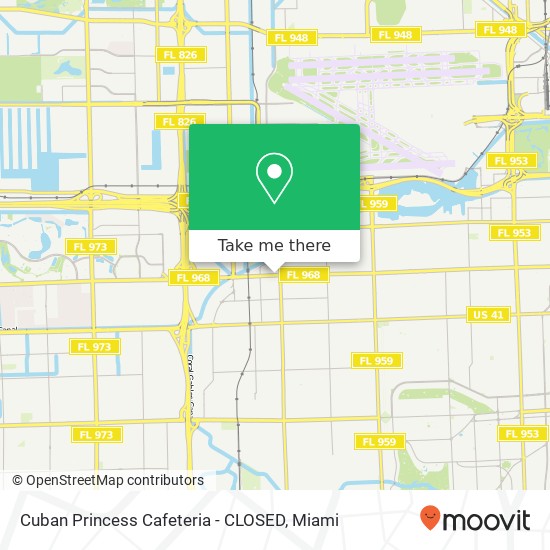 Cuban Princess Cafeteria - CLOSED map