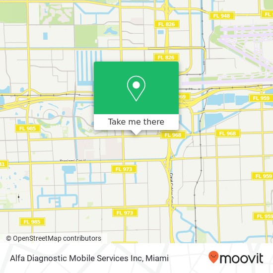 Mapa de Alfa Diagnostic Mobile Services Inc