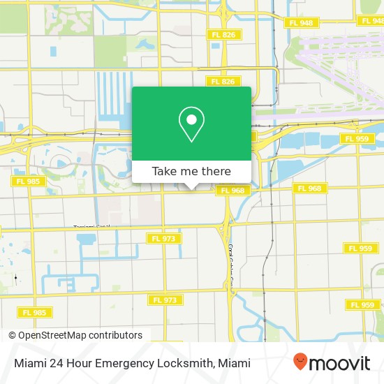 Mapa de Miami 24 Hour Emergency Locksmith