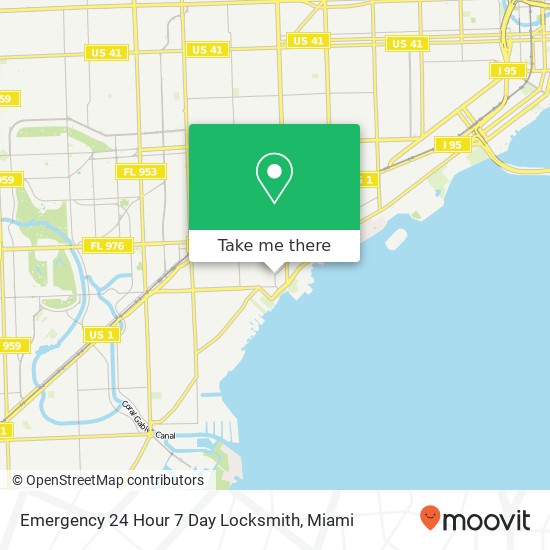 Emergency 24 Hour 7 Day Locksmith map