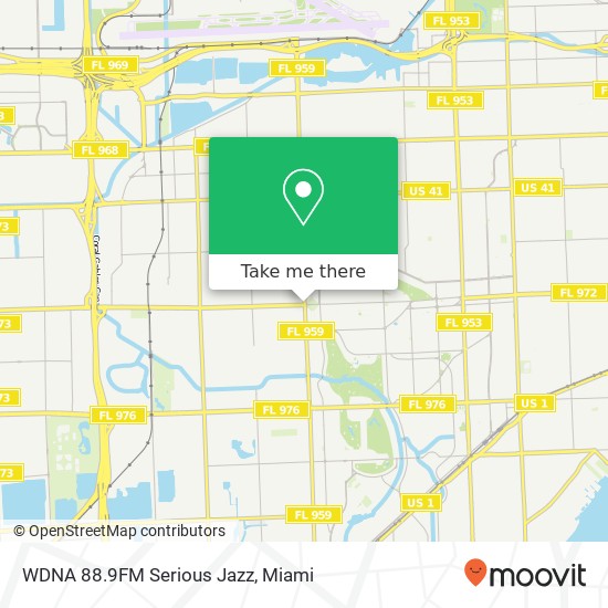 WDNA 88.9FM Serious Jazz map