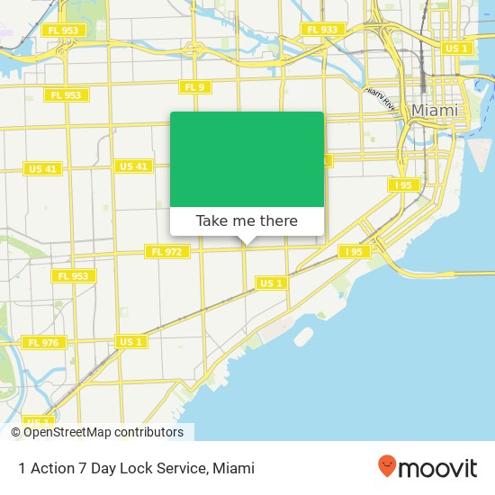 1 Action 7 Day Lock Service map