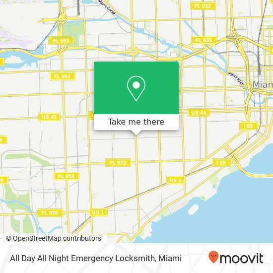 All Day All Night Emergency Locksmith map