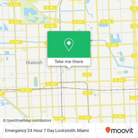 Emergency 24 Hour 7 Day Locksmith map