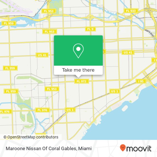 Maroone Nissan Of Coral Gables map