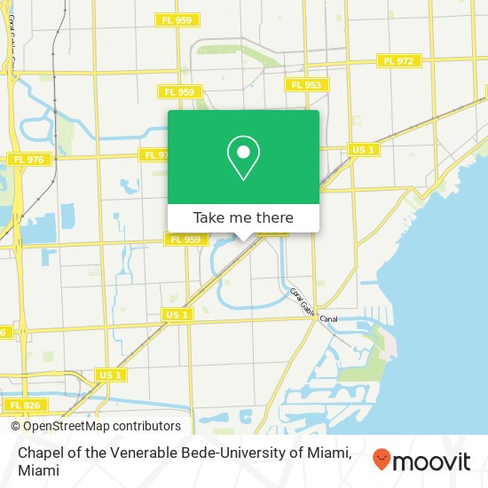 Chapel of the Venerable Bede-University of Miami map