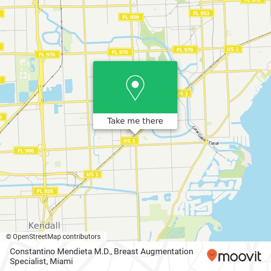 Mapa de Constantino Mendieta M.D., Breast Augmentation Specialist