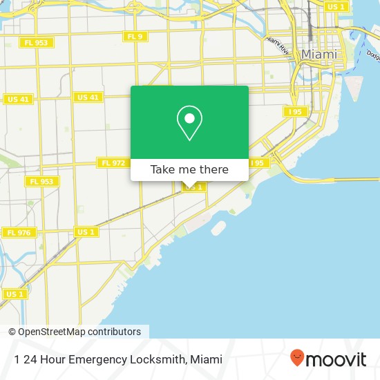 1 24 Hour Emergency Locksmith map