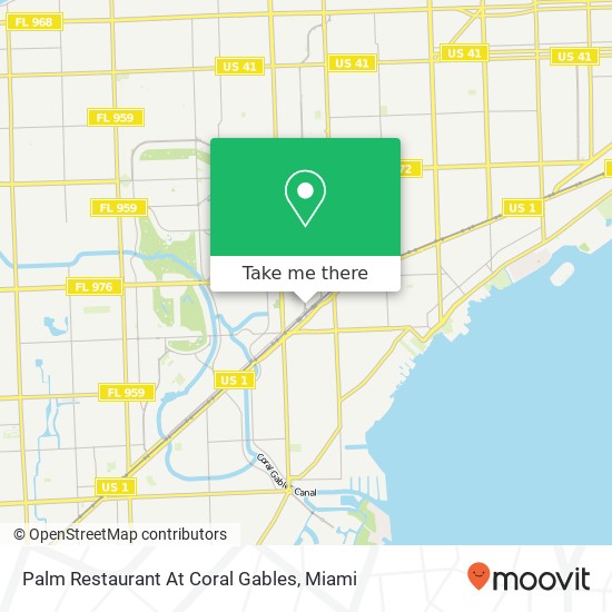 Mapa de Palm Restaurant At Coral Gables