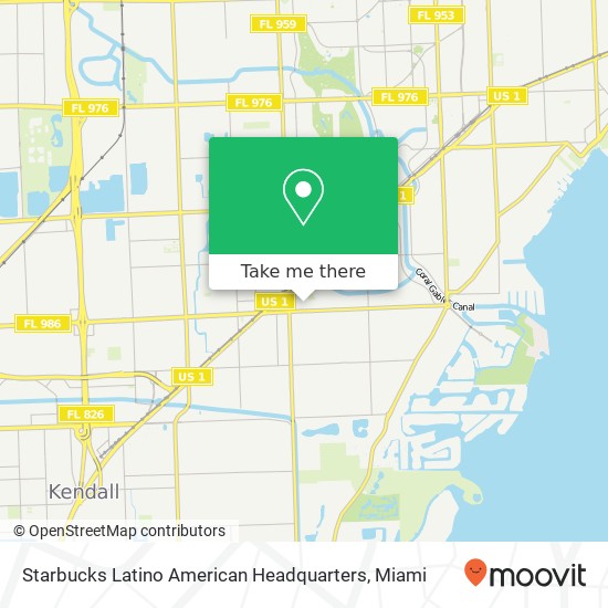 Starbucks Latino American Headquarters map