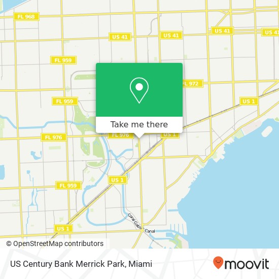 Mapa de US Century Bank Merrick Park