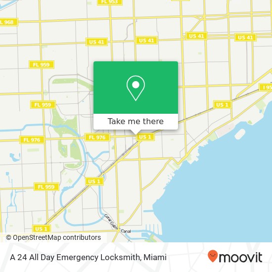 A 24 All Day Emergency Locksmith map