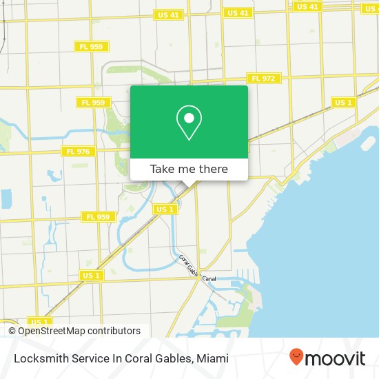 Mapa de Locksmith Service In Coral Gables