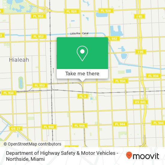 Department of Highway Safety & Motor Vehicles - Northside map
