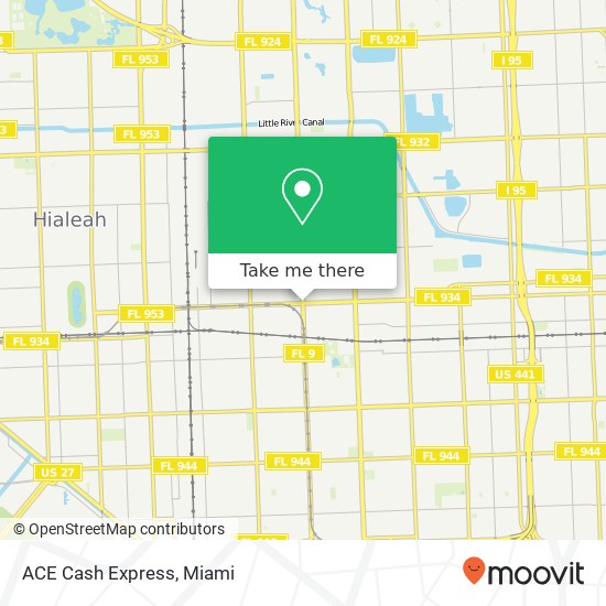 ACE Cash Express map