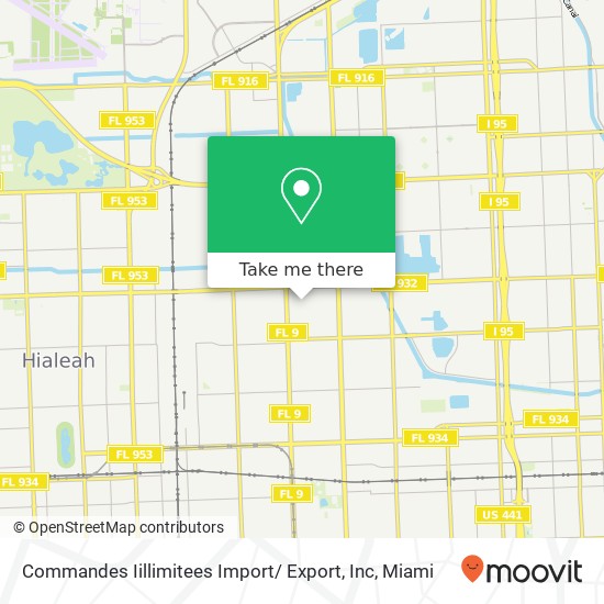 Commandes Iillimitees Import/ Export, Inc map