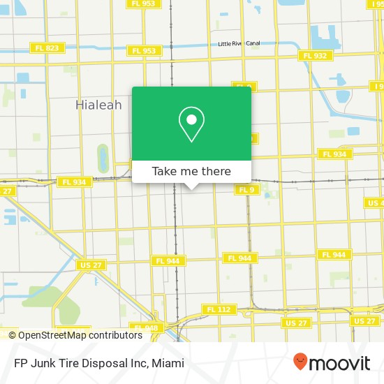 Mapa de FP Junk Tire Disposal Inc