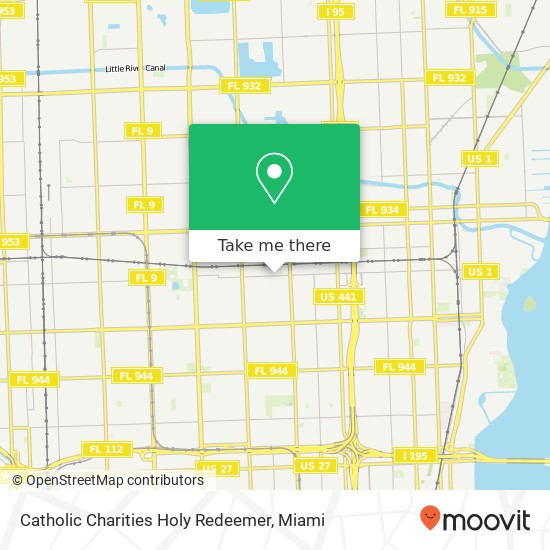 Catholic Charities Holy Redeemer map