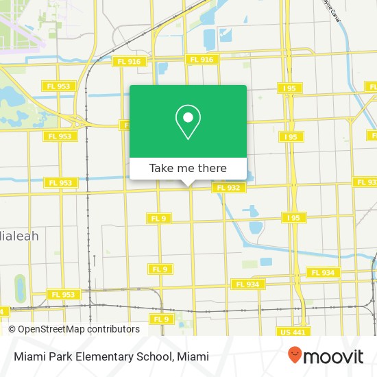 Miami Park Elementary School map