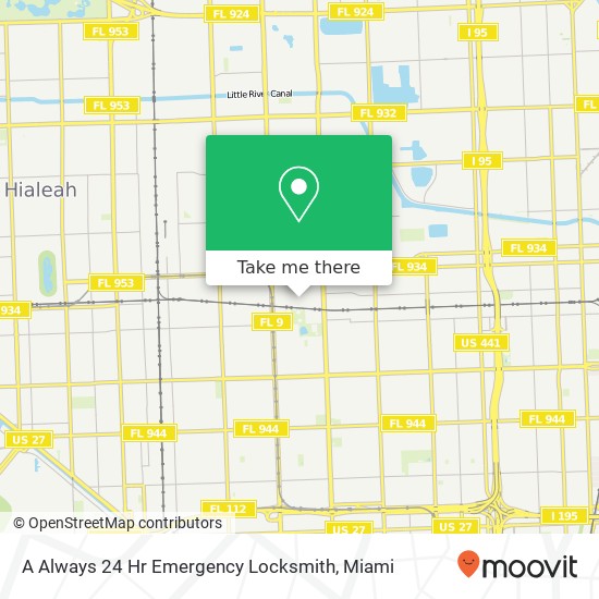 A Always 24 Hr Emergency Locksmith map